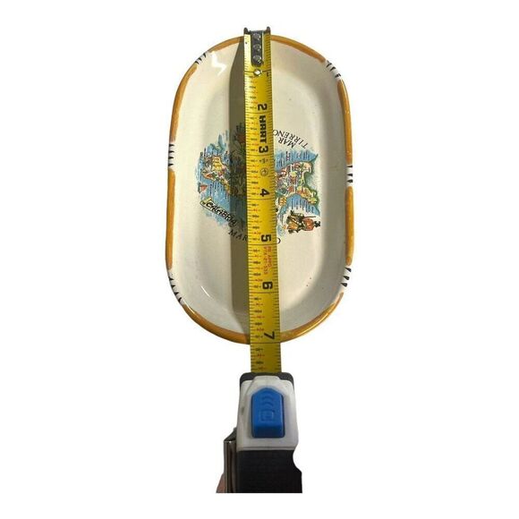 Italian Souvenir Coffee Tea Set 2 Cups Mugs Pottery Calabria VTG map landmarks - Picture 13 of 13